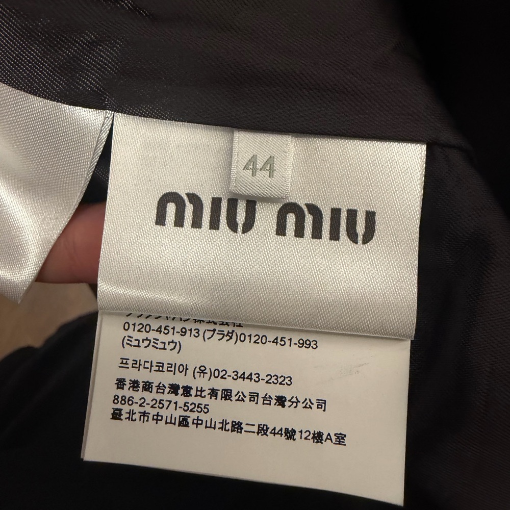 Miu Miu Dark Pinstripe Men's Jacket - Picture 5 of 7
